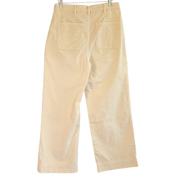 Marine Layer Bridget Exposed Button Crop Wide Leg Corduroy Pants US 14 - Picture 6 of 10